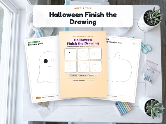 Halloween Finish the Drawing