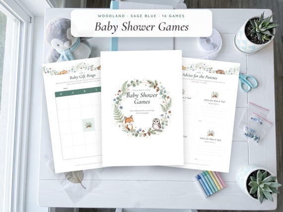 Woodland Baby Shower Games, 16 Games
