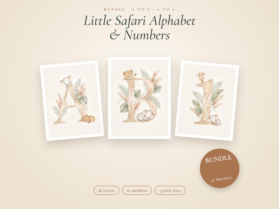 Safari Alphabet & Numbers Bundle