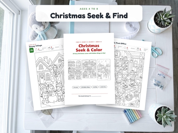 Christmas Seek & Find Coloring Book