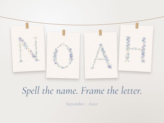 September Birth Flower Name Sign