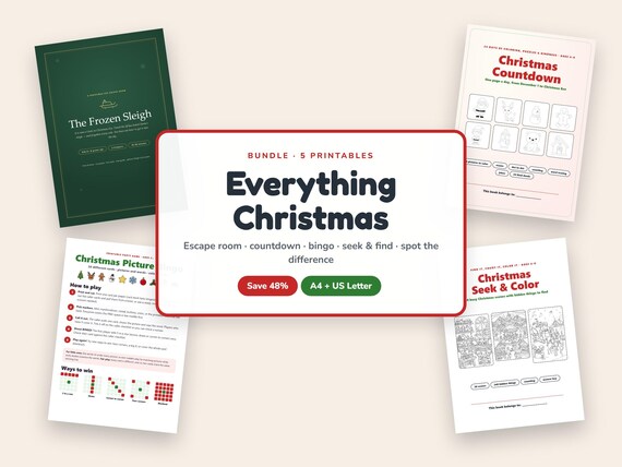 Christmas Printable Bundle for Kids