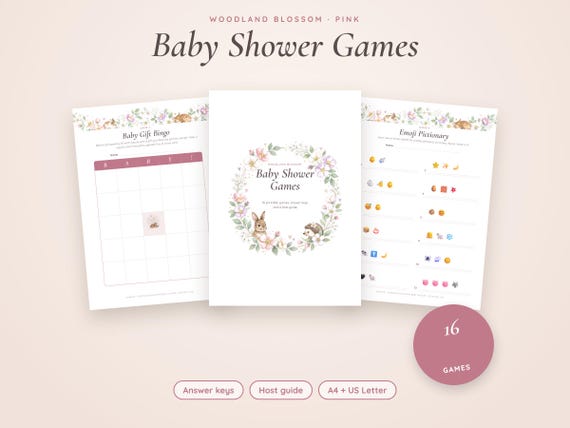 Woodland Blossom Baby Shower Games