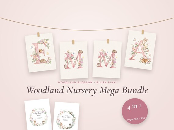 Woodland Nursery Mega Bundle, Pink