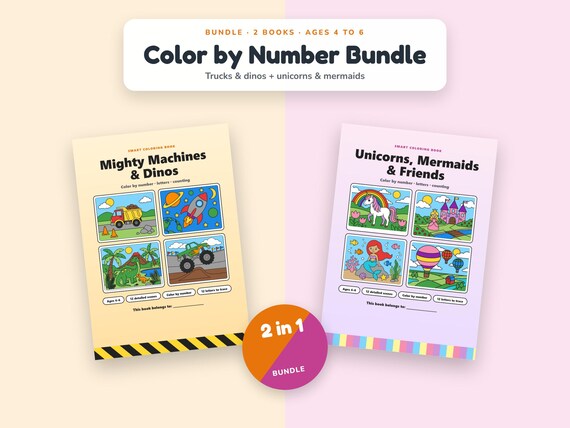 Color by Number Bundle, Ages 4-6