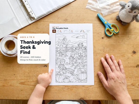 Thanksgiving Seek & Color Book
