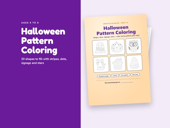 Halloween Pattern Coloring Pages