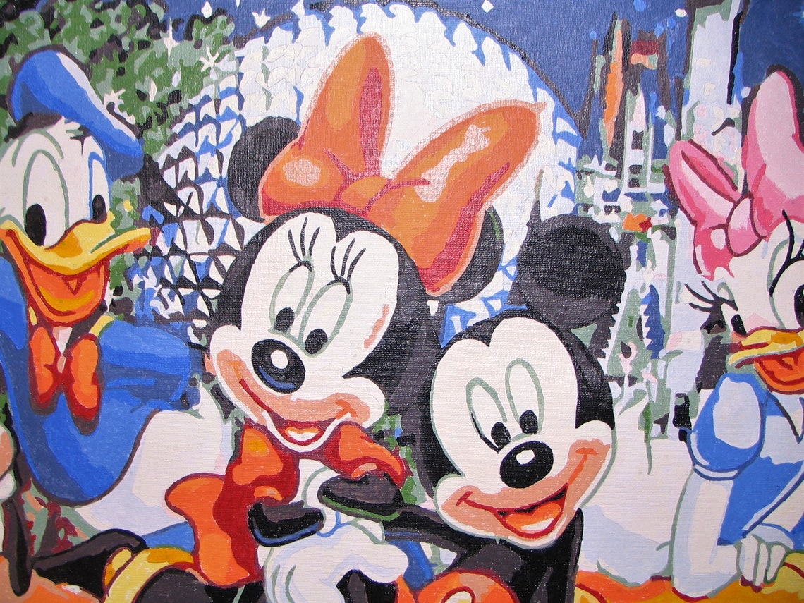 DISNEY WORLD Completed PaintByNumber PAINTING 16 X Etsy
