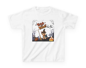 Trick or Treat Halloween Kids Tee | Pumpkin, Candy Corn, Spooky Night