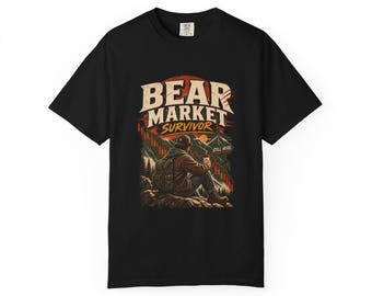 Bear Market Survivor T-shirt | Bear Illustration, Stock Market Humor