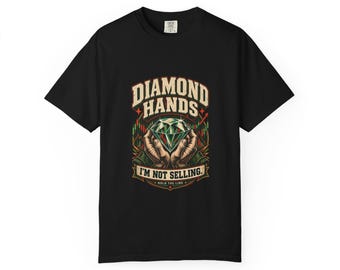 Diamond Hands illustration T-Shirt | I'm Not Selling crypto hodl design