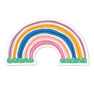Rainbow Vinyl Sticker: Waterproof Removable Decal