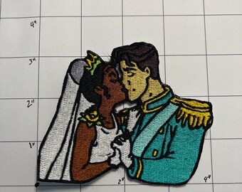 Iron On Patch Inspired Fan Art Tiana and Naveen