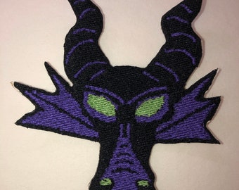 Iron On Patch Disney Inspired Fan Art Maleficent Dragon Head