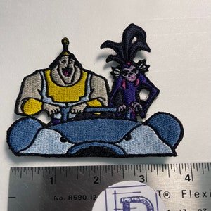 Iron On Patch Disney Inspired Fan Art Yzma and Kronk on Rollercoaster - Emperors New Groove