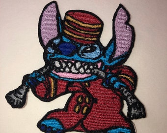 Iron On Patch Disney Inspired Fan Art Stitch Bellhop Tower of Terror