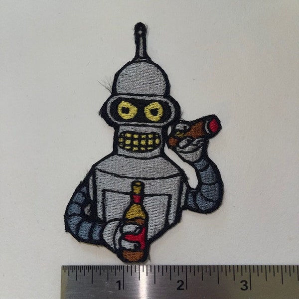 Iron On Patch Inspired Fan Art Futurama Bender Robot