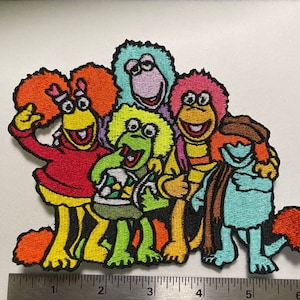 Iron On Patch Disney Inspired Fan Art Large Fraggle Rock Group - oversized