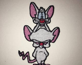 Iron On Patch Inspired Fan Art Pinky and the Brain