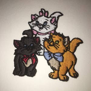 Iron On Patch Disney Inspired Fan Art Aritocats designs, Duchess, O'Malley, Marie,Toulouse, Berlioz