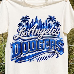 Los Angeles Dodgers PNG, Baseball Fan Design, Dodgers Baseball Graphic, LA Baseball Shirt Design, Blue Sports Digital Download