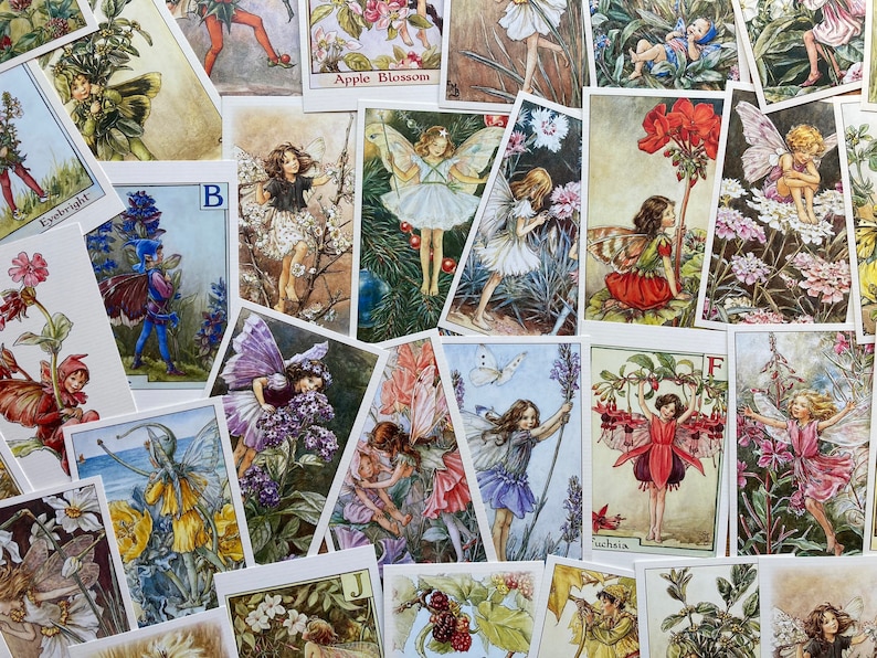 Flower Fairies Vintage Style Postcards LUCKY DIP Sets of 5, 10 or 20: Cicely Mary Barker, Fairy Art, Prints, Gifts, Nursery, Scrapbooking image 3