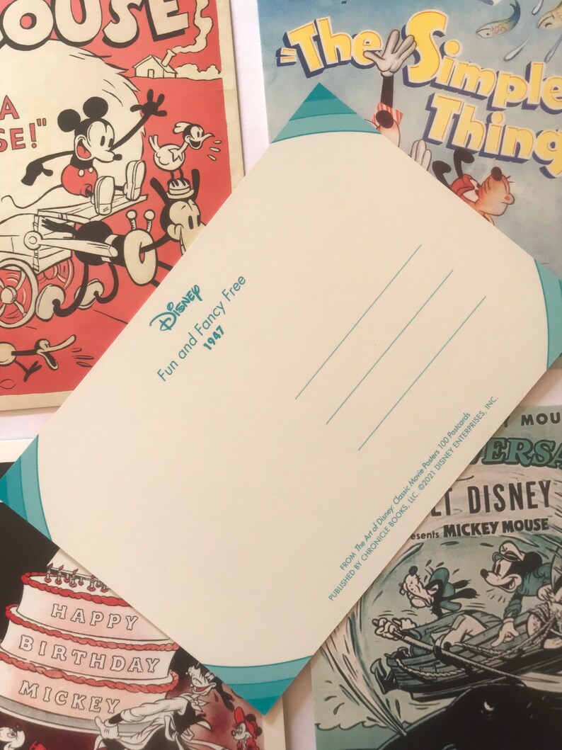 The Art of Disney Classic Movie Posters Postcards Set Mickey Etsy Canada