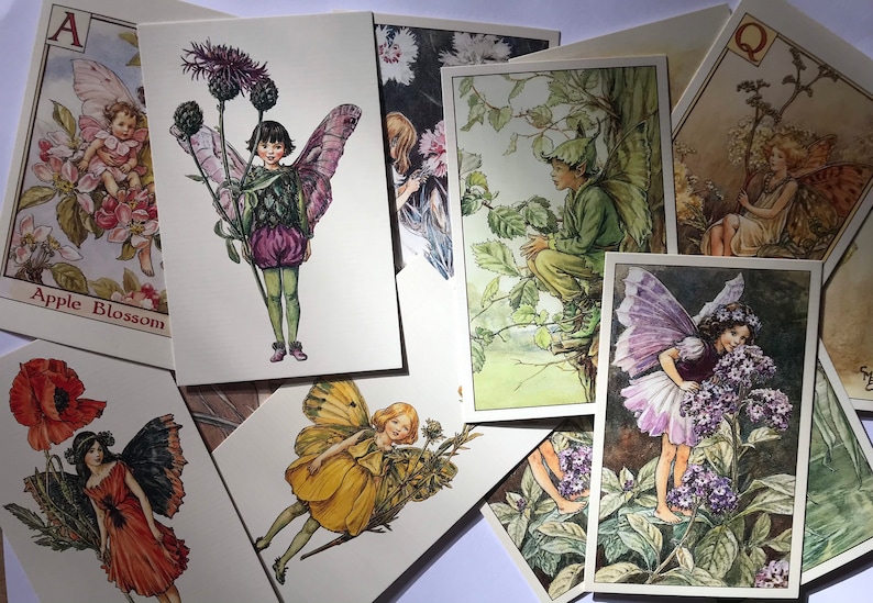 Flower Fairies Vintage Style Postcards LUCKY DIP Sets of 5, 10 or 20: Cicely Mary Barker, Fairy Art, Prints, Gifts, Nursery, Scrapbooking image 6