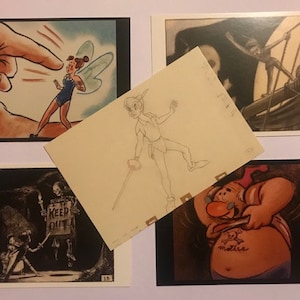 The Art of Disney: 5er Set Peter Pan Postkarten, Kunstdrucke zum Sammeln, Scrapbooking, Papierbasteln, Kinderzimmer Deko (P2)