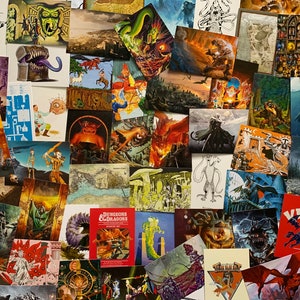 Cartes postales fantastiques Donjons & Dragons LUCKY DIP : Lots de 5, 10 ou 20 cartes postales/impressions RPG originales assorties. Cadeaux, encadrement, scrapbooking