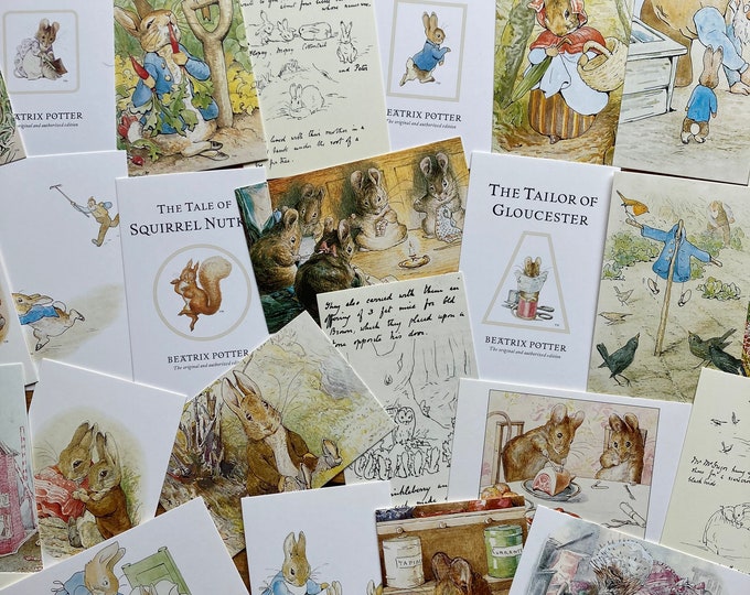 FOUR Beatrix Potter Peter Rabbit Postcards Art Mail Place Cardskeep in ...