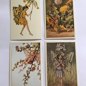 Set di 4 cartoline vintage con le Fate dei Fiori: Fate dei Fiori della Primavera, Cicely Mary Barker (Primavera 2)