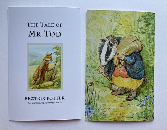 Beatrix Potter collectible prints art scrapbook set of 4 The World of Peter Rabbit Postcards: The Tale of Mr Tod Beatrix Potter collectible prints art scrapbook set of 4 The World of Peter Rabbit Postcards: The Tale of Mr Tod