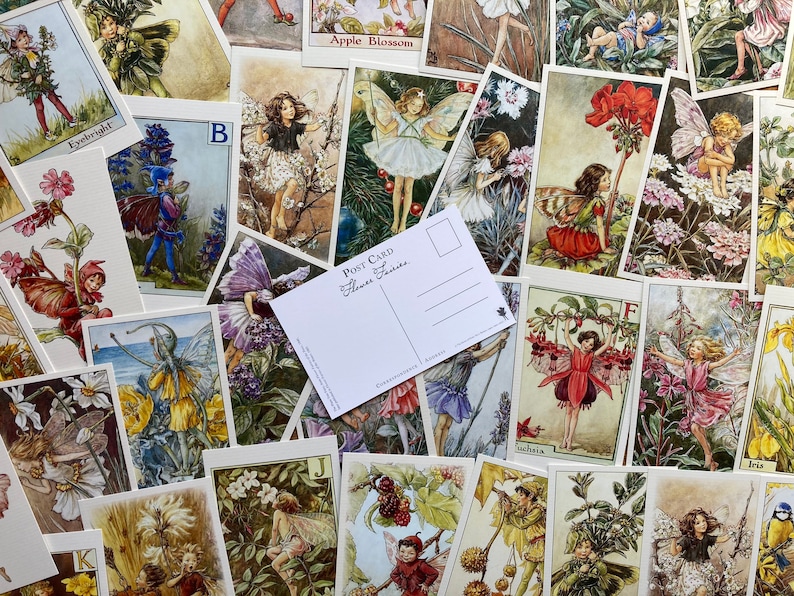 Flower Fairies Vintage Style Postcards LUCKY DIP Sets of 5, 10 or 20: Cicely Mary Barker, Fairy Art, Prints, Gifts, Nursery, Scrapbooking image 2