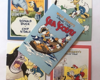 Ensemble de cartes postales classiques L'art de Disney : Donald Duck, impressions d'art à collectionner, décoration d'intérieur, chambre de bébé, scrapbooking, créations en papier