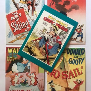 The Art of Disney Classic Filmposter Postkarten Set: Donald & Goofy. "Kunstdrucke zum Sammeln, Wohndeko, Kinderzimmer, Scrapbooking, Papercraft