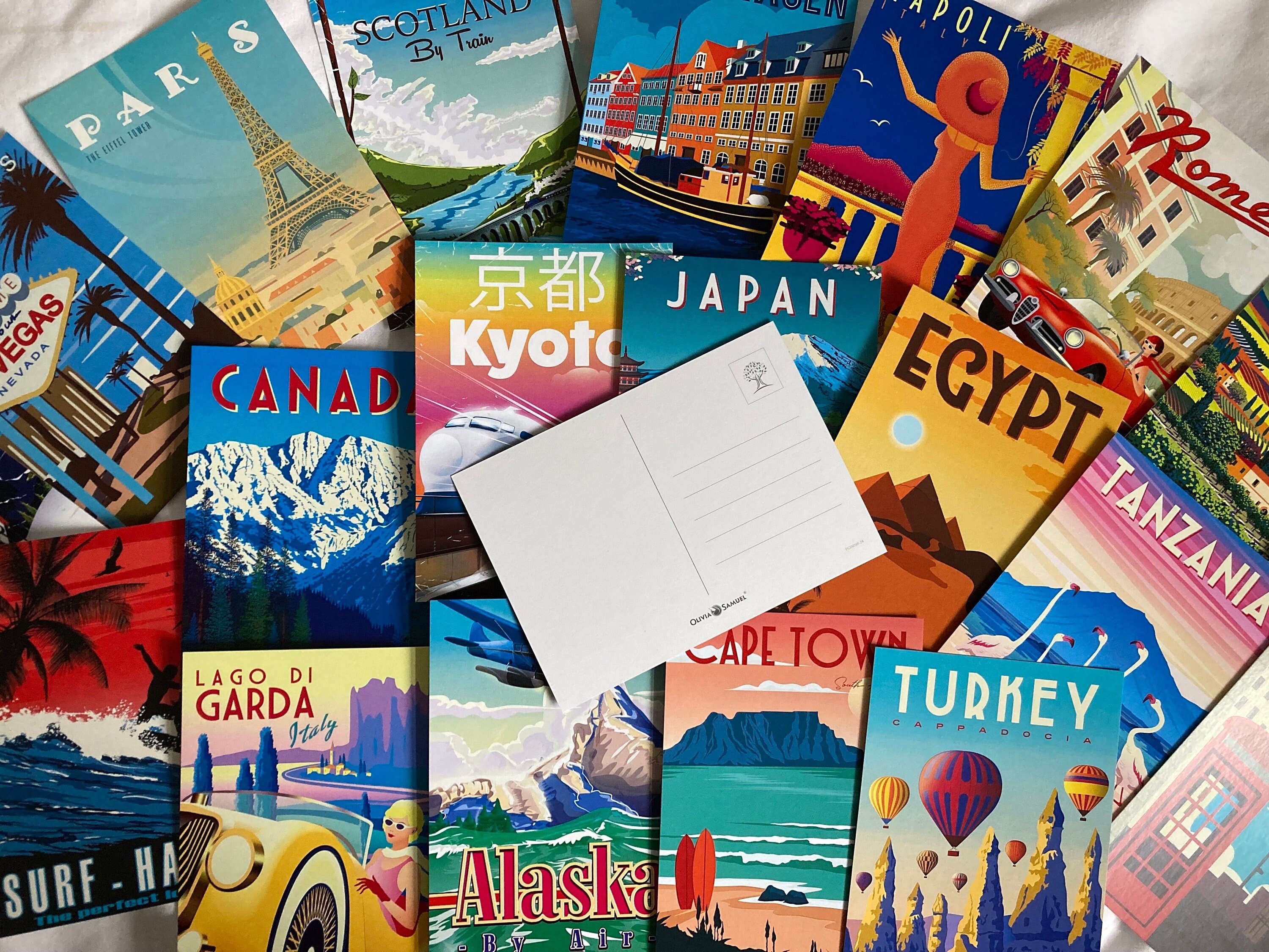 30 Cartes Postales Vintage ZEALMAX | Motif Paris, Paysages Artistiques | 14x10 Cm, Carton Blanc, Pour Collection Ou Envoi