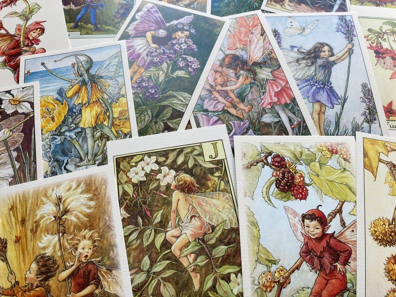 Flower Fairies Vintage Style Postcards LUCKY DIP Sets of 5, 10 or 20: Cicely Mary Barker, Fairy Art, Prints, Gifts, Nursery, Scrapbooking image 5