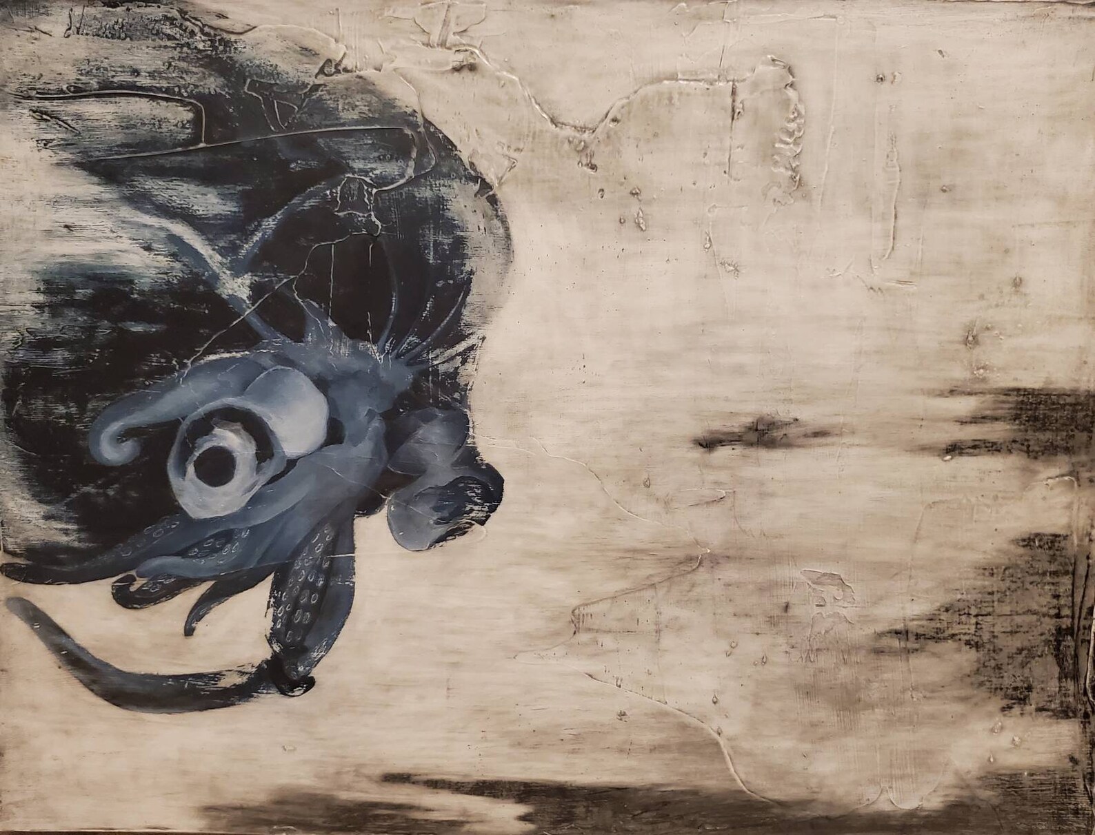 Glass Squid Or Googlyeyed Squid Original 12x16 Oil Etsy Denmark