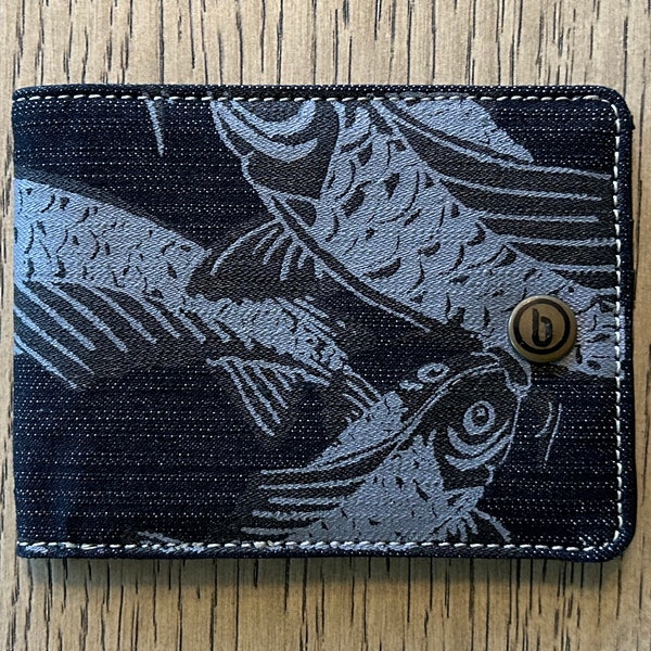 Koi Fish Denim Wallet