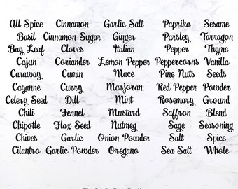 Spice jar labels | Etsy AU
