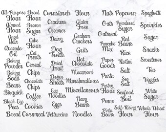Kitchen Labels Svg Etsy