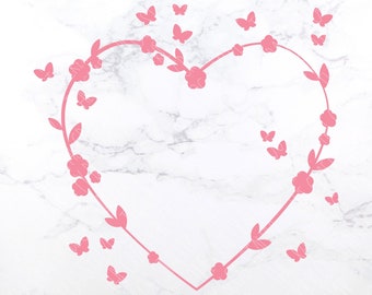 Download Butterfly Heart Svg Etsy