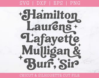 Retro Hamilton Musical SVG DXF PNG - Musical Theater (Digital Download)
