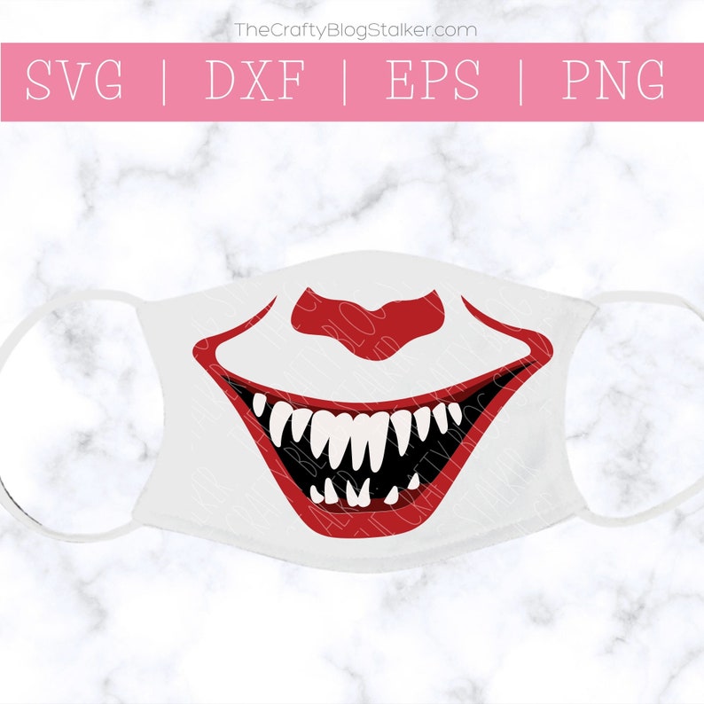 Download Scary Clown Mouth SVG Face Mask Design SVG Clown Smile SVG ...