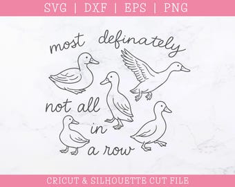 Ducks Not In A Row SVG PNG DXF - Layered Design (Digital Download)