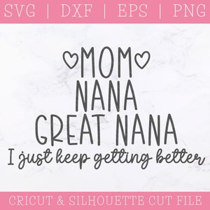 Grote Nana SVG - overgrootmoeder cadeau - Moederdag Cadeau - Moederdag SVG - SVG-bestanden voor Cricut - Love Svg - Cadeau voor moeder - Cadeaus voor haar