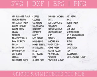 Pantry Labels SVG - Kitchen SVG - SVG Files for Cricut - Jar Labels Svg - Pantry Svg - Organize Svg - Organization Labels - Home Labels