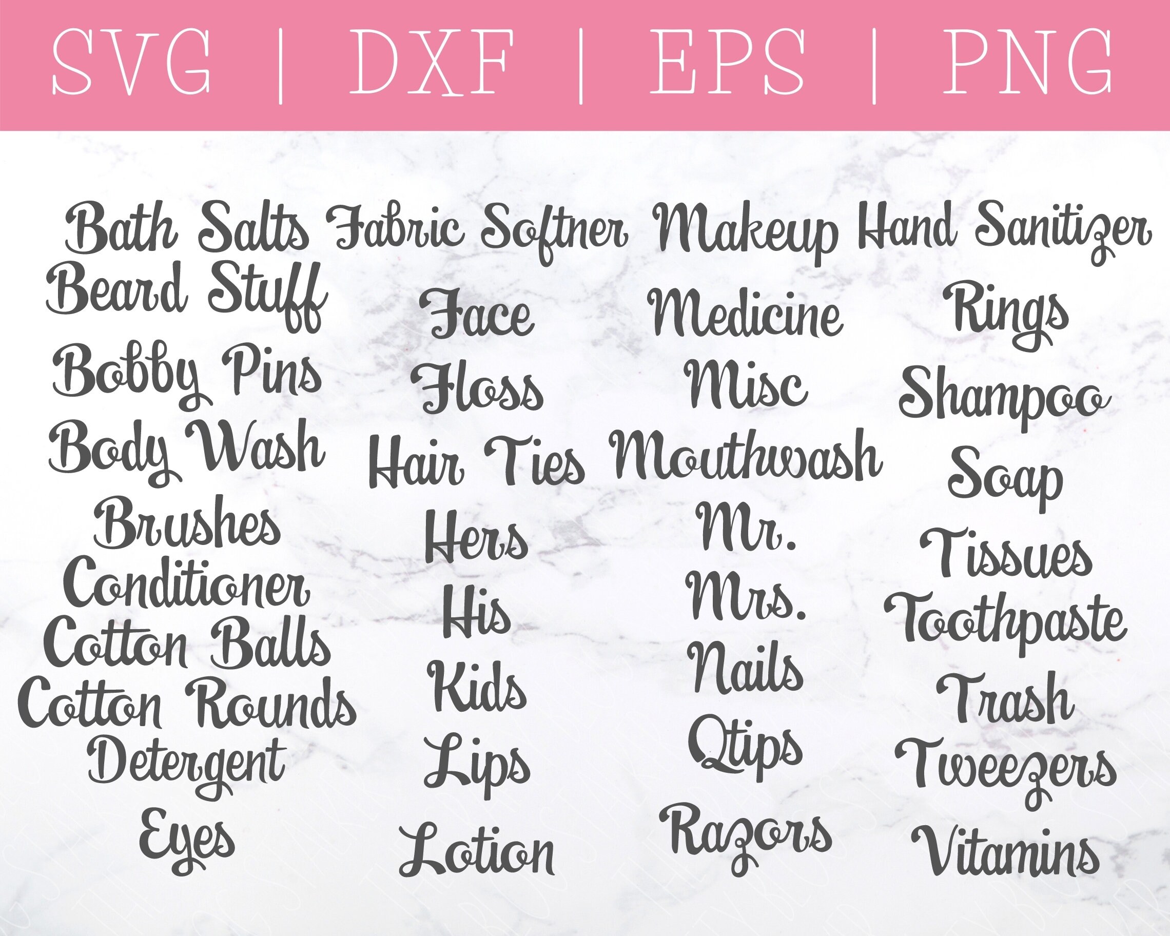 Bathroom Labels Bundle SVG Bathroom SVG Jar Labels SVG Etsy India