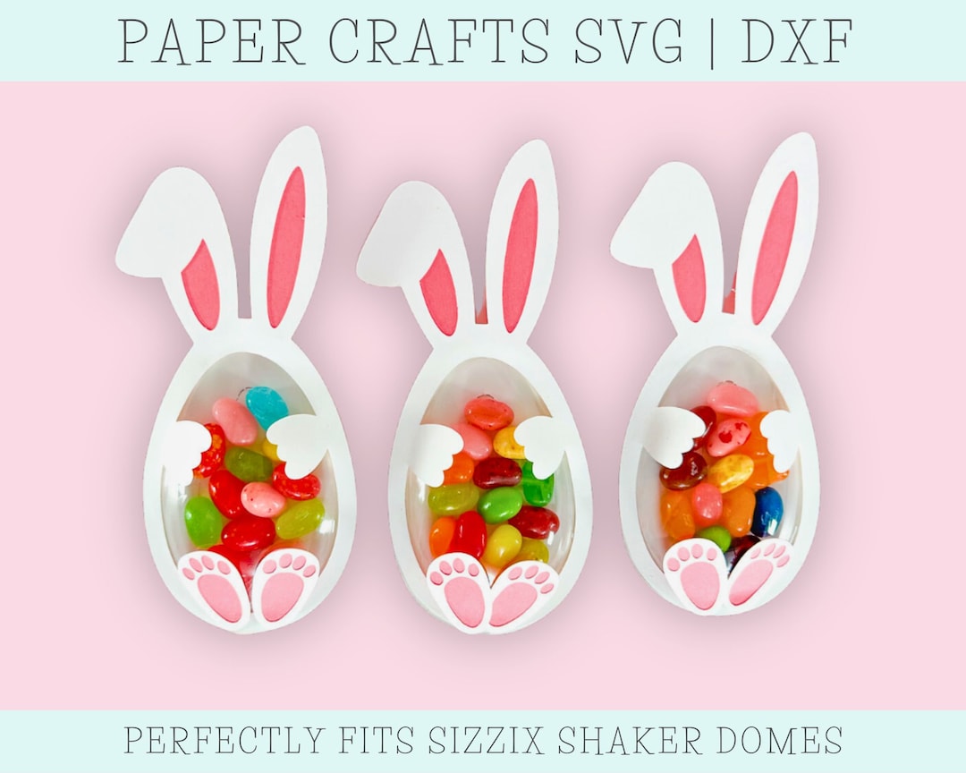 Easter Bunny Candy Holder SVG: Shaker Dome Card (digital Download) - Etsy